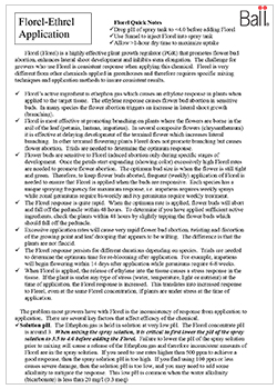 Florel-Ethrel Application Recommendations